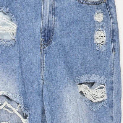 Nasty Gal Womens Blue  Denim Straight Jeans Size 8 L22 in