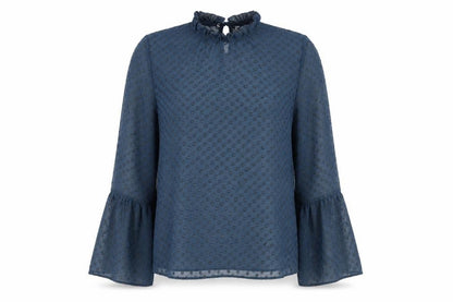 Womens UK Size 10 New Look Blue Basic Blouse