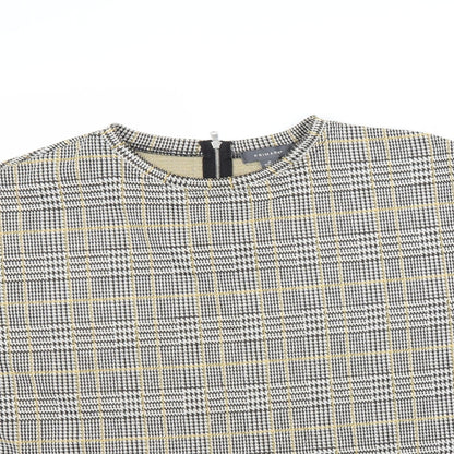 Primark Womens Grey Check  Jersey Blouse Size M