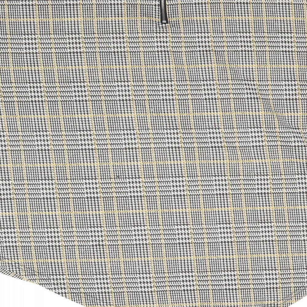 Primark Womens Grey Check  Jersey Blouse Size M