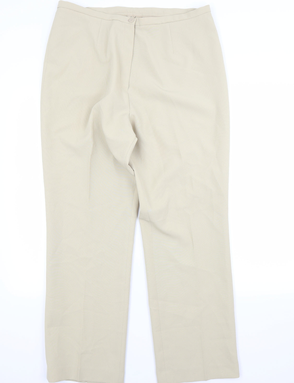 Womens UK Size 18 Agenda Regular Fit  Beige Trousers