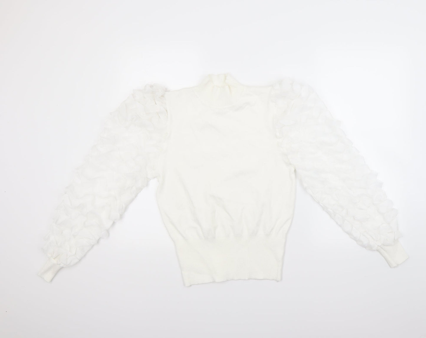 May Womens White   Pullover Jumper Size S