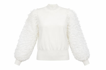 May Womens White   Pullover Jumper Size S