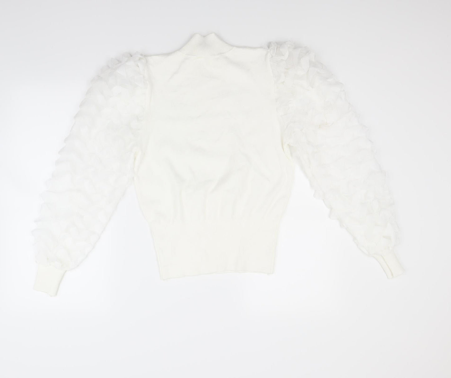 May Womens White   Pullover Jumper Size S