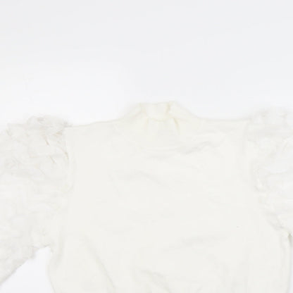 May Womens White   Pullover Jumper Size S