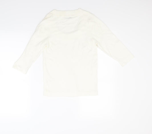 Mk Womens Ivory   Pullover Jumper Size M