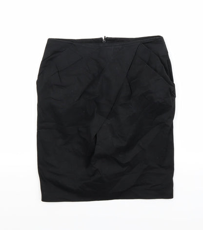 Oasis Womens Black  Canvas Mini Skirt Size 8