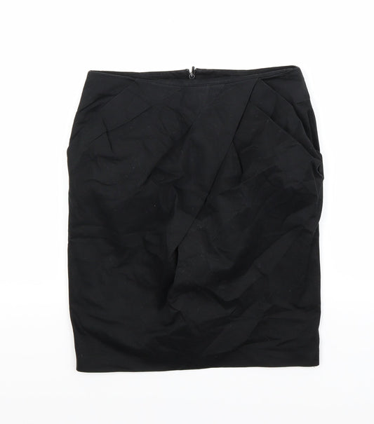 Oasis Womens Black  Canvas Mini Skirt Size 8