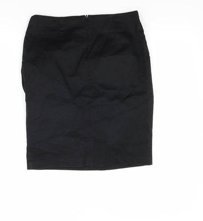 Oasis Womens Black  Canvas Mini Skirt Size 8