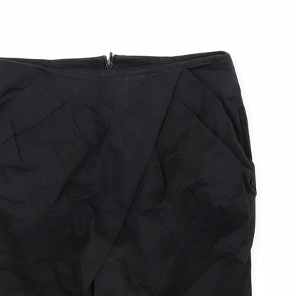 Oasis Womens Black  Canvas Mini Skirt Size 8