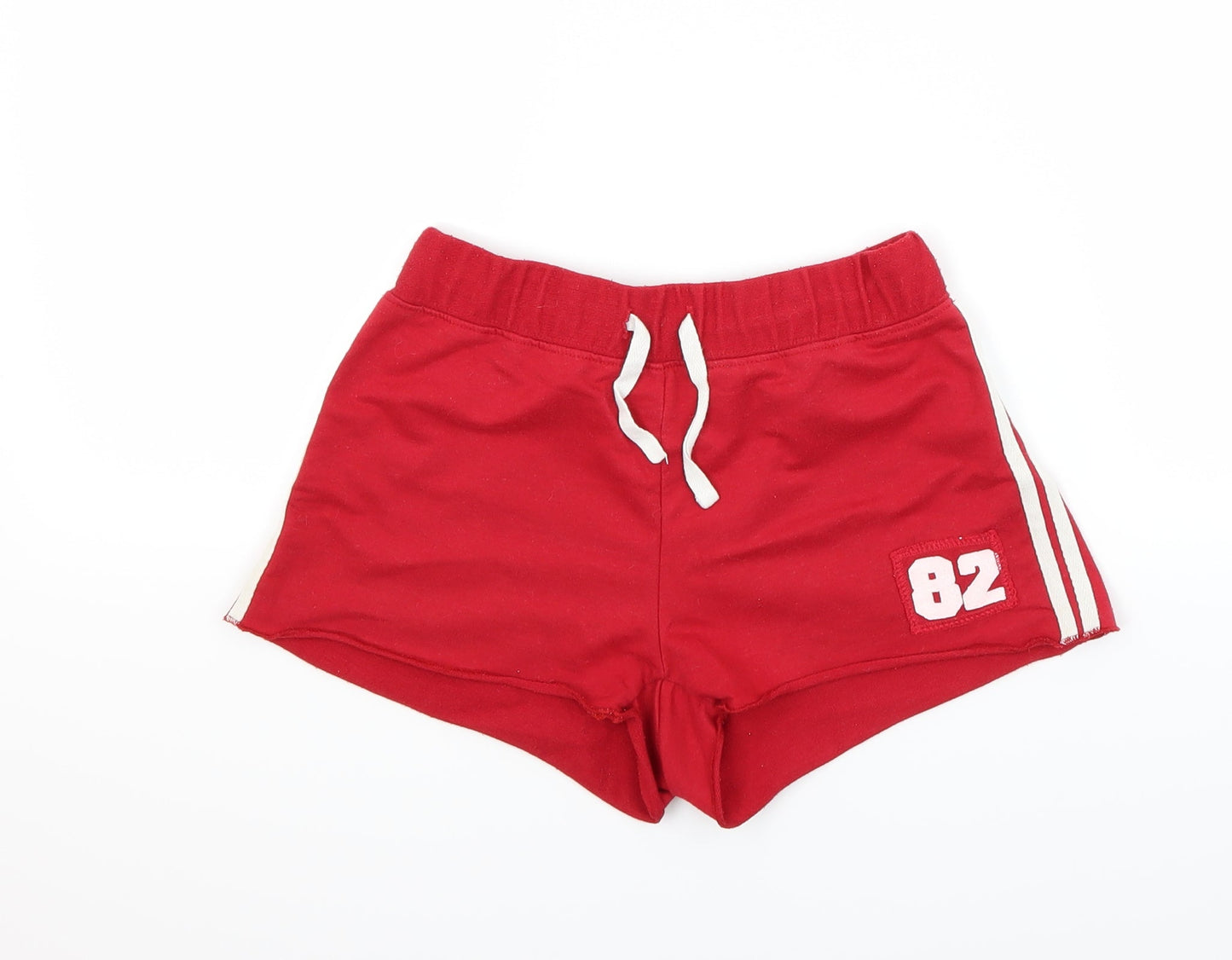 Active Girls Red Striped  Cut-Off Shorts Size 9-10 Years