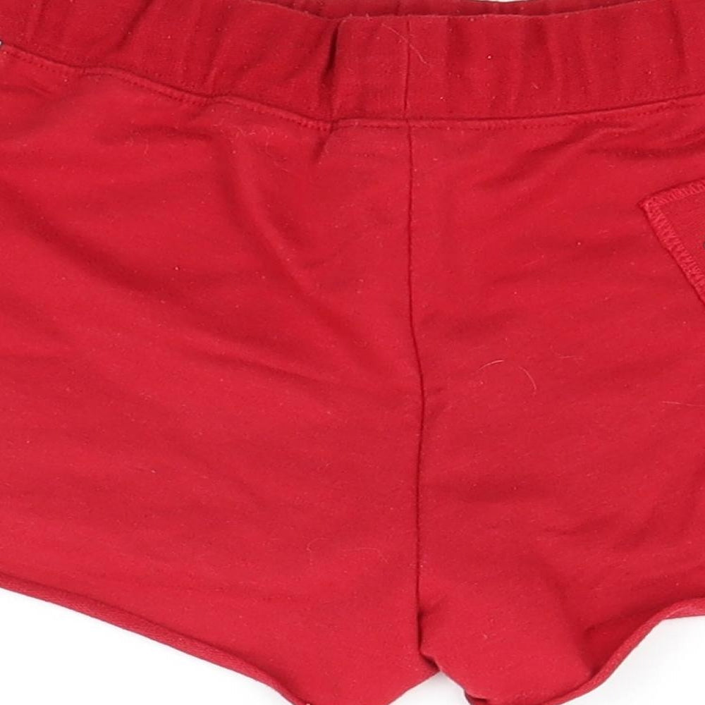 Active Girls Red Striped  Cut-Off Shorts Size 9-10 Years