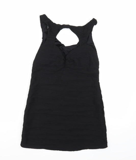 Boohoo Womens Black  Rayon A-Line  Size S