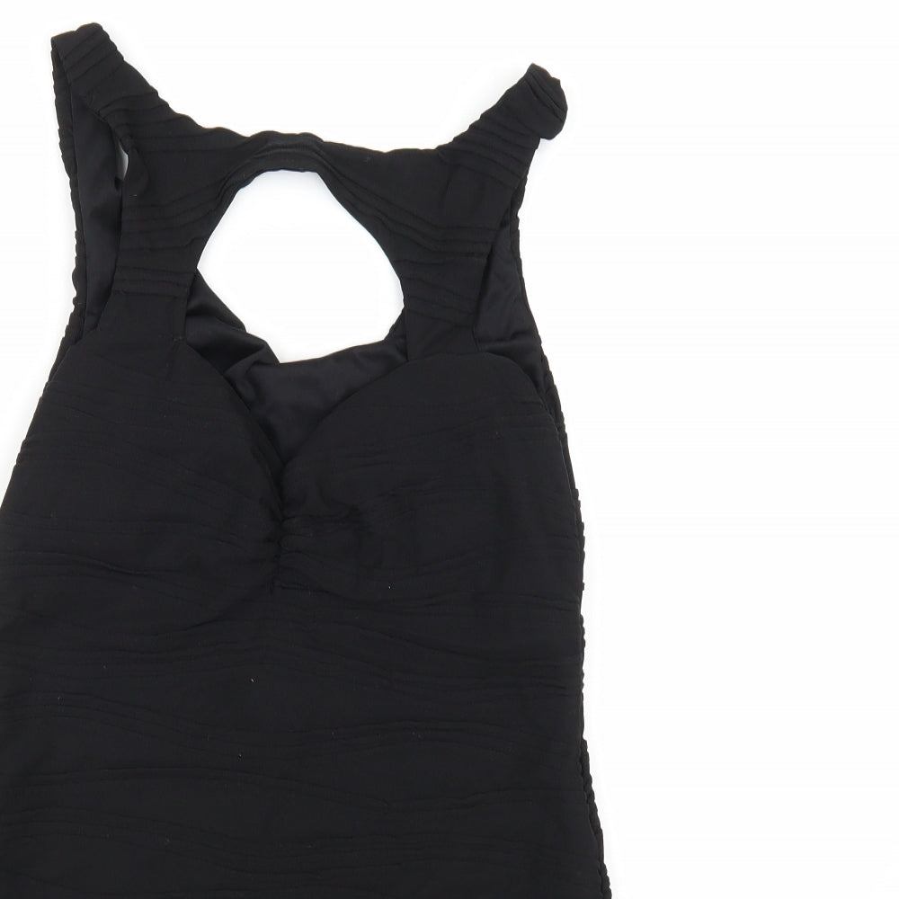 Boohoo Womens Black  Rayon A-Line  Size S