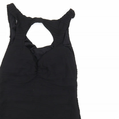 Boohoo Womens Black  Rayon A-Line  Size S