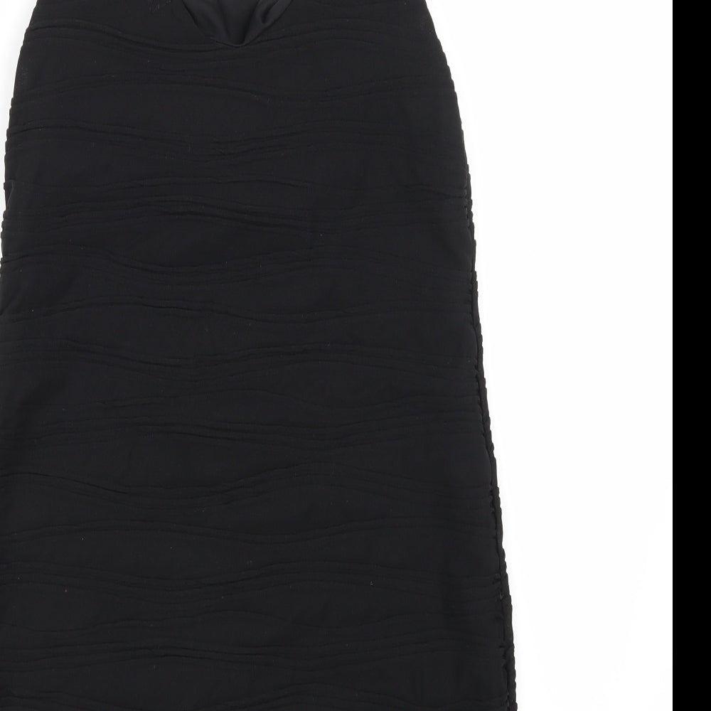 Boohoo Womens Black  Rayon A-Line  Size S