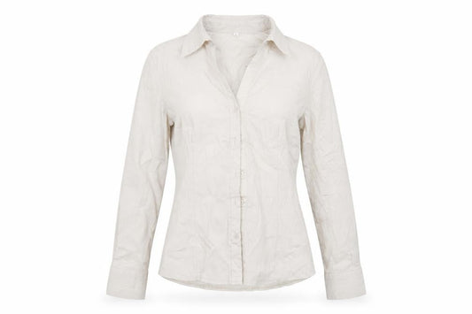 Womens UK Size L Preworn Grey Basic Button-Up