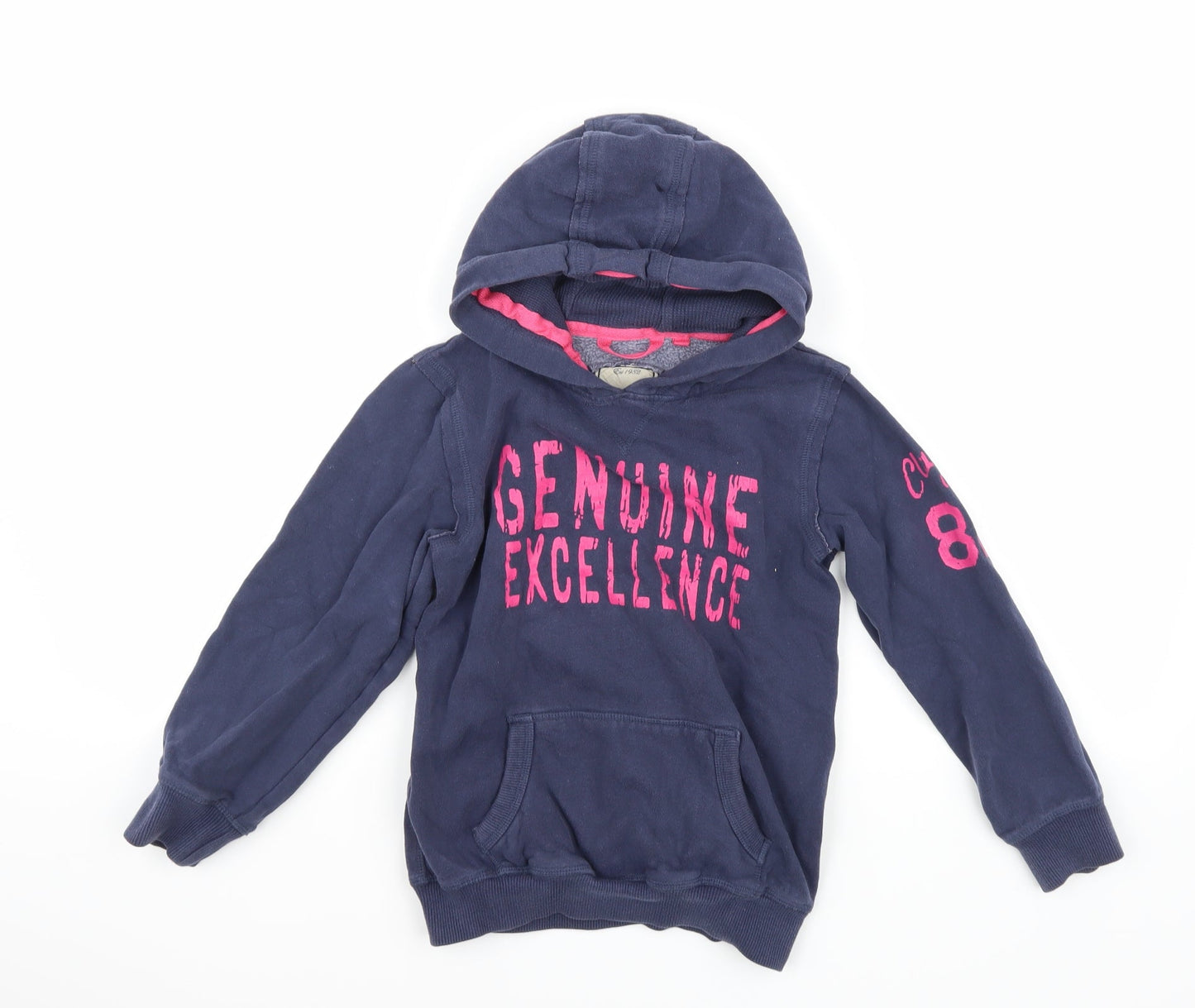 NEXT Girls Blue  Rayon Pullover Hoodie Size 8 Years