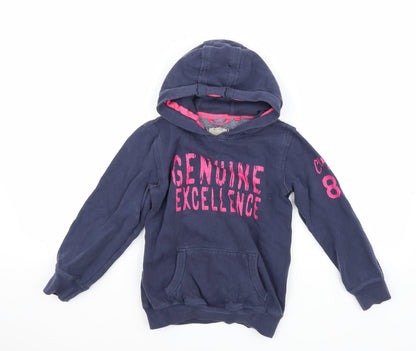 NEXT Girls Blue  Rayon Pullover Hoodie Size 8 Years
