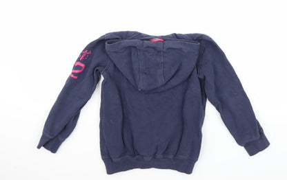 NEXT Girls Blue  Rayon Pullover Hoodie Size 8 Years