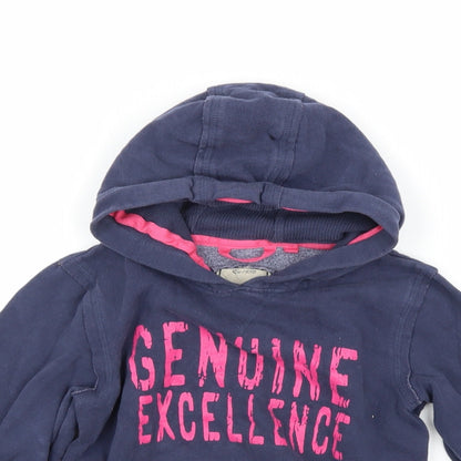 NEXT Girls Blue  Rayon Pullover Hoodie Size 8 Years
