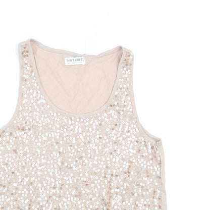 SOFT GREY Womens Pink   Basic Tank Size 8