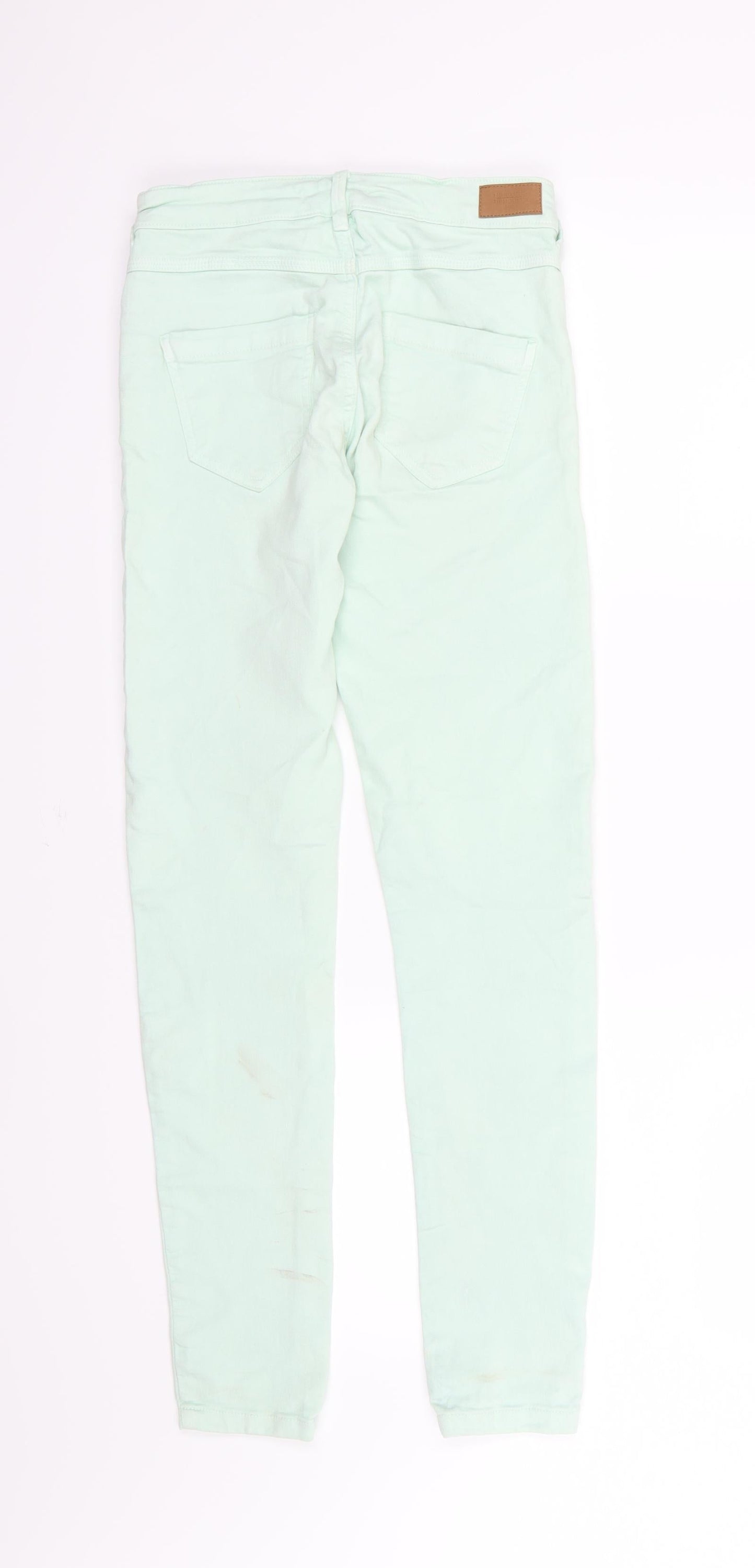 Bershka Womens Green  Denim Skinny Jeans Size 8 L29 in