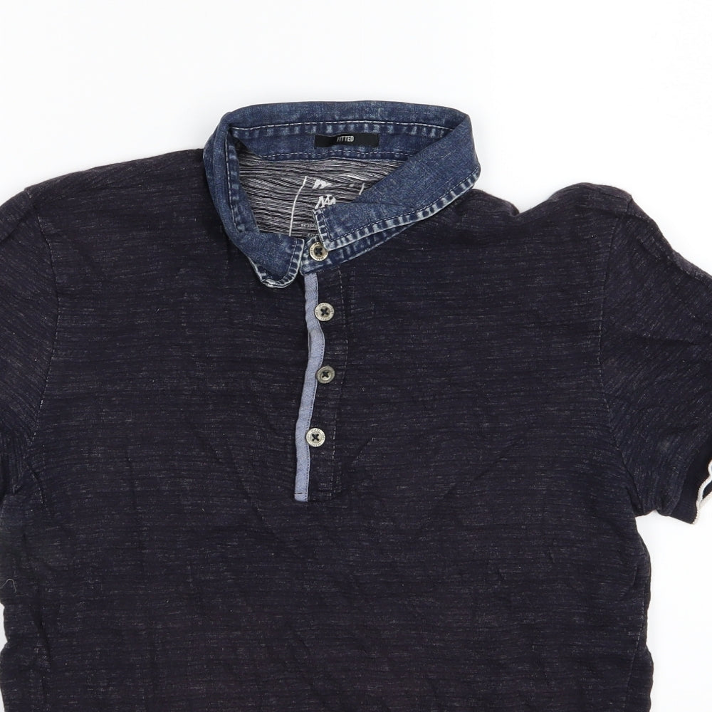 Mavi Mens Blue  Jersey  Polo Size M