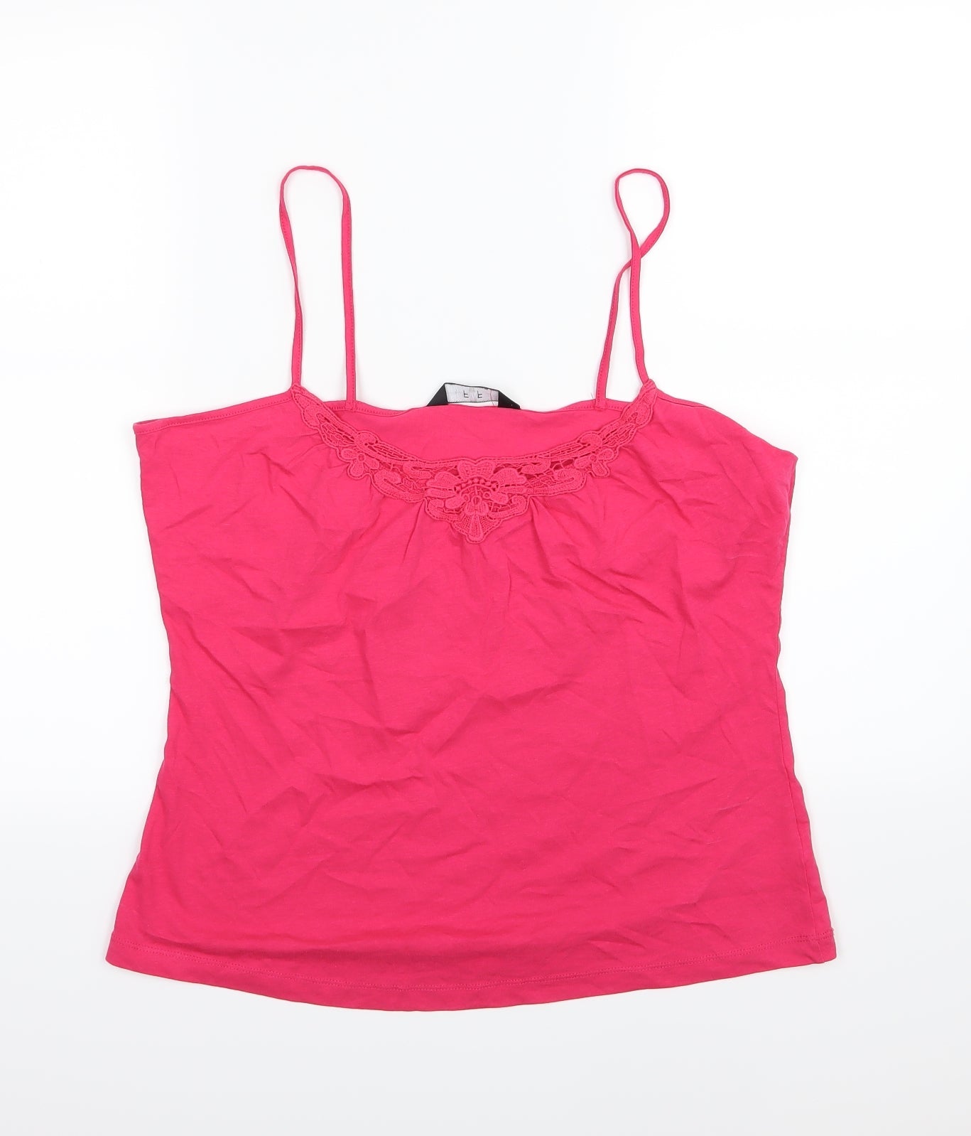Womens UK Size 16 F&F Pink Basic Tank