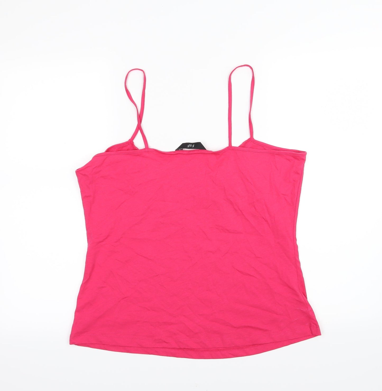 Womens UK Size 16 F&F Pink Basic Tank
