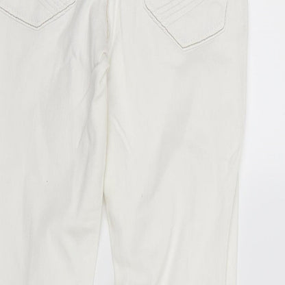 NEXT Womens White  Denim Skinny Jeans Size 8 L27 in