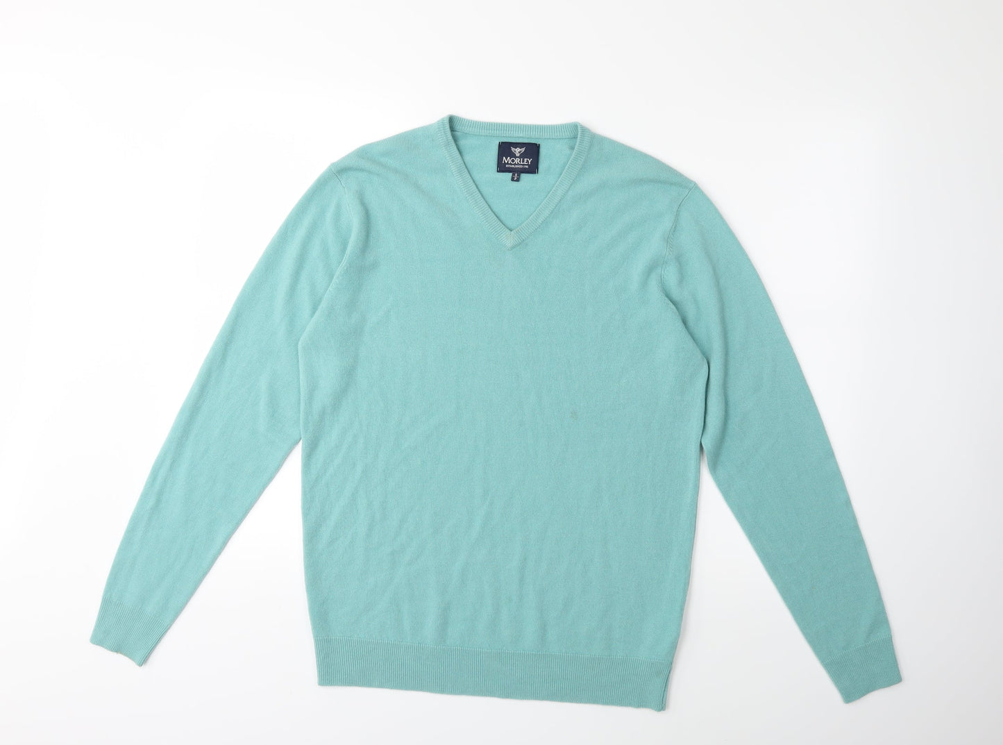 Morley Mens Green  Knit Pullover Jumper Size S