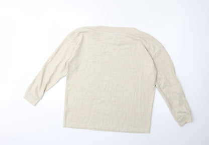Papaya Womens Beige   Pullover Sweatshirt Size M