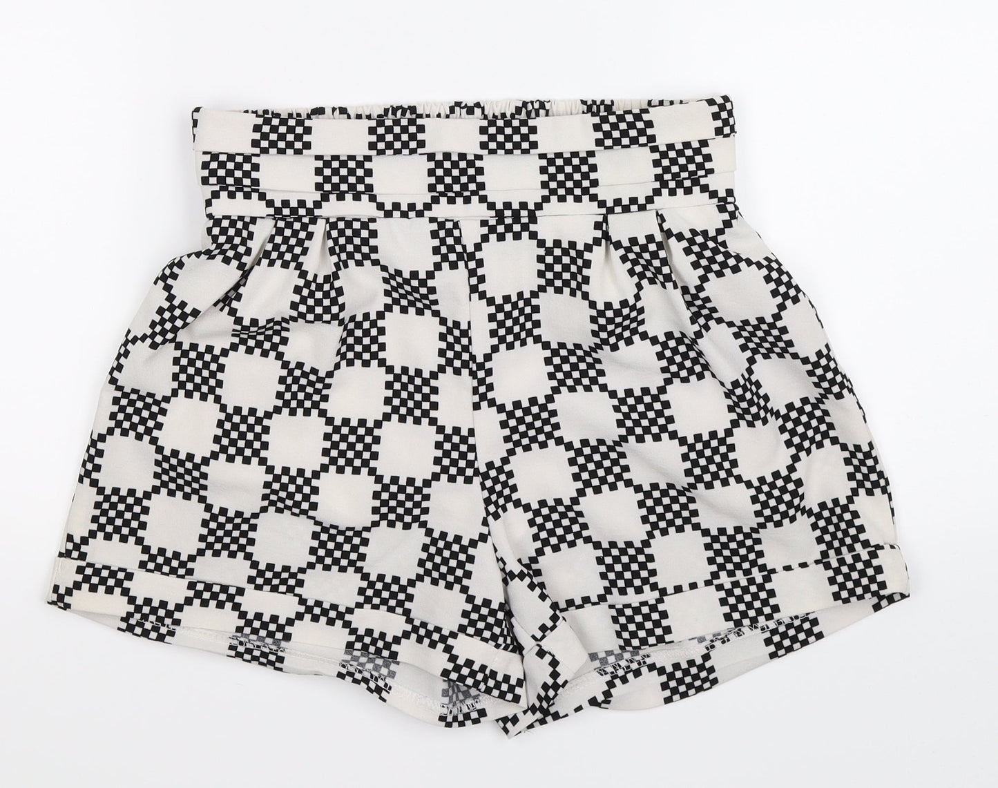 Paper Scissors Womens Multicoloured Geometric  Hot Pants Shorts Size 8
