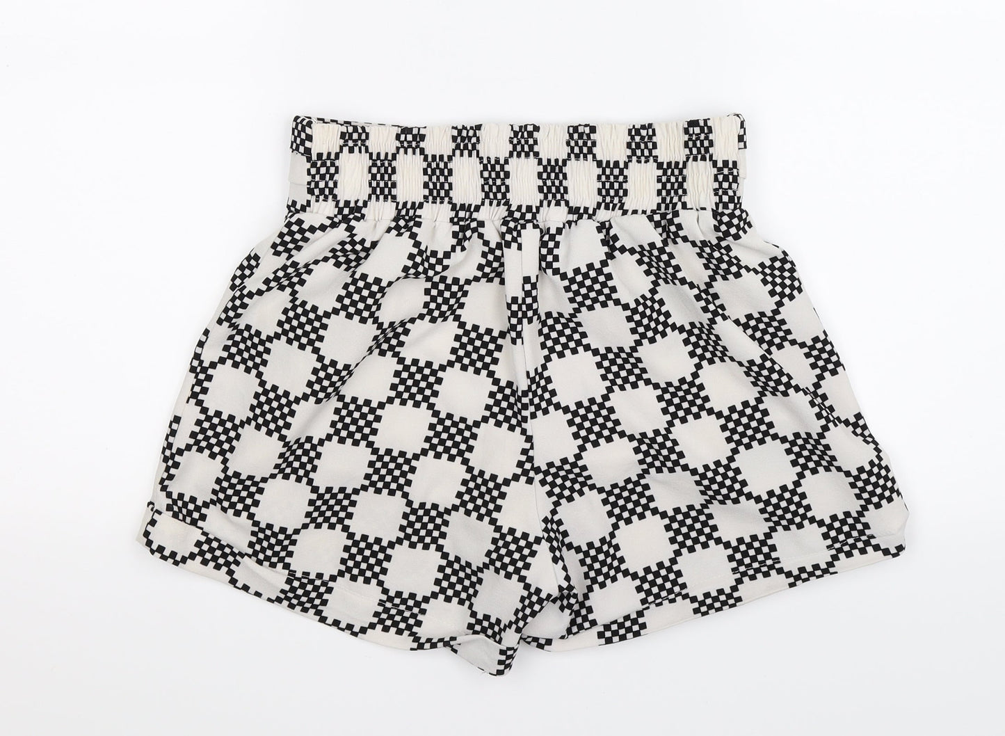 Paper Scissors Womens Multicoloured Geometric  Hot Pants Shorts Size 8