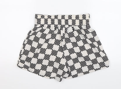 Paper Scissors Womens Multicoloured Geometric  Hot Pants Shorts Size 8