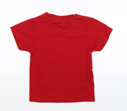 Alba Creation Boys Red   Basic T-Shirt Size 4 Years