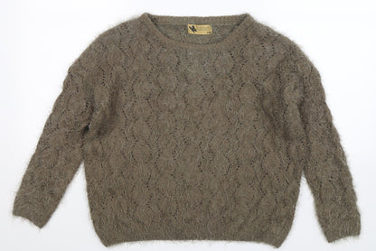 Katsumi Womens Beige  Knit Pullover Jumper Size M