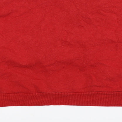 Divided Womens Red   Pullover Sweatshirt Size S