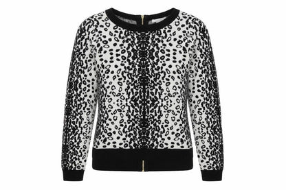 H&M Womens Multicoloured Animal Print Knit Pullover Jumper Size XS
