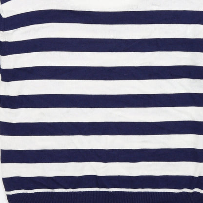 Peacocks Womens Blue Striped Knit Pullover Jumper Size 10