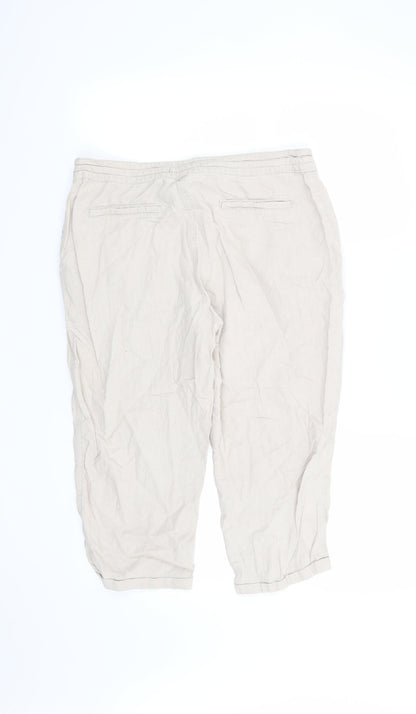 Womens UK Size 12 Atmosphere Regular Fit  Beige Trousers