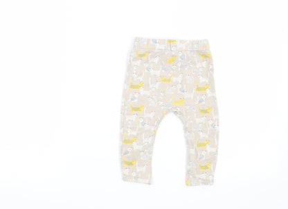 Mini Club Baby Beige   Capri Leggings Size 6-9 Months  - Leopard
