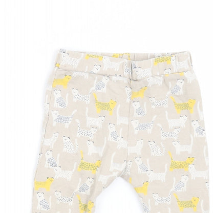 Mini Club Baby Beige   Capri Leggings Size 6-9 Months  - Leopard