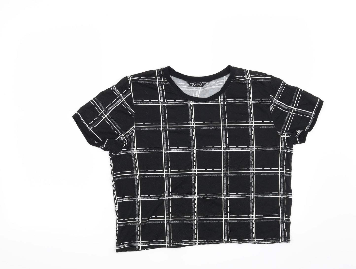 Womens UK Size 16 Select Black Basic T-Shirt