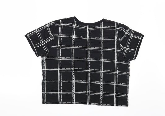 Womens UK Size 16 Select Black Basic T-Shirt
