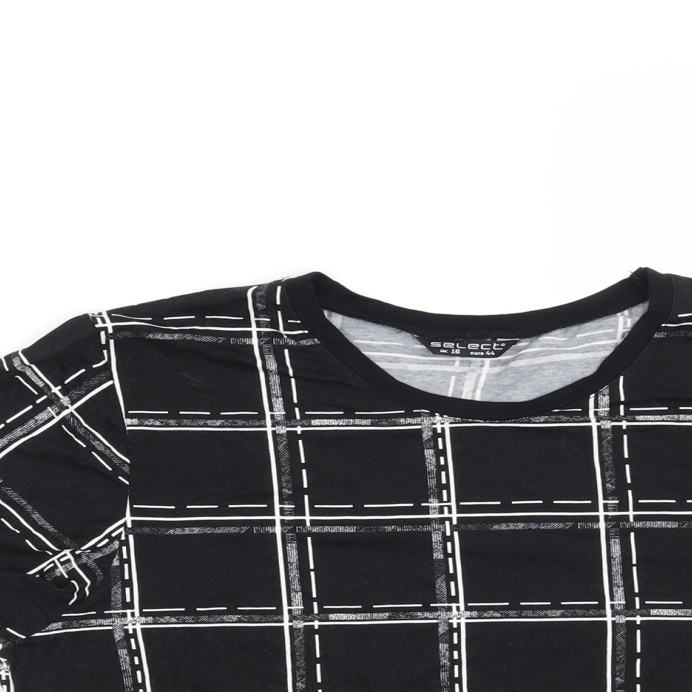 Womens UK Size 16 Select Black Basic T-Shirt
