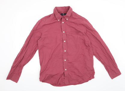 Mens UK Size M Blue Harbour Red  Button-Up Long Sleeve Casual Shirt