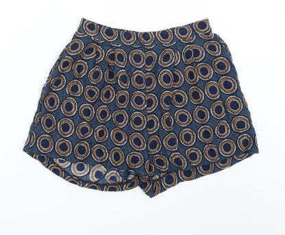 H&M Womens Blue   Paperbag Shorts Size 8