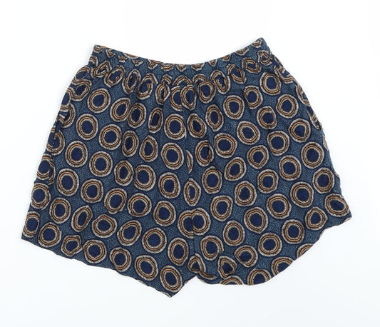 H&M Womens Blue   Paperbag Shorts Size 8